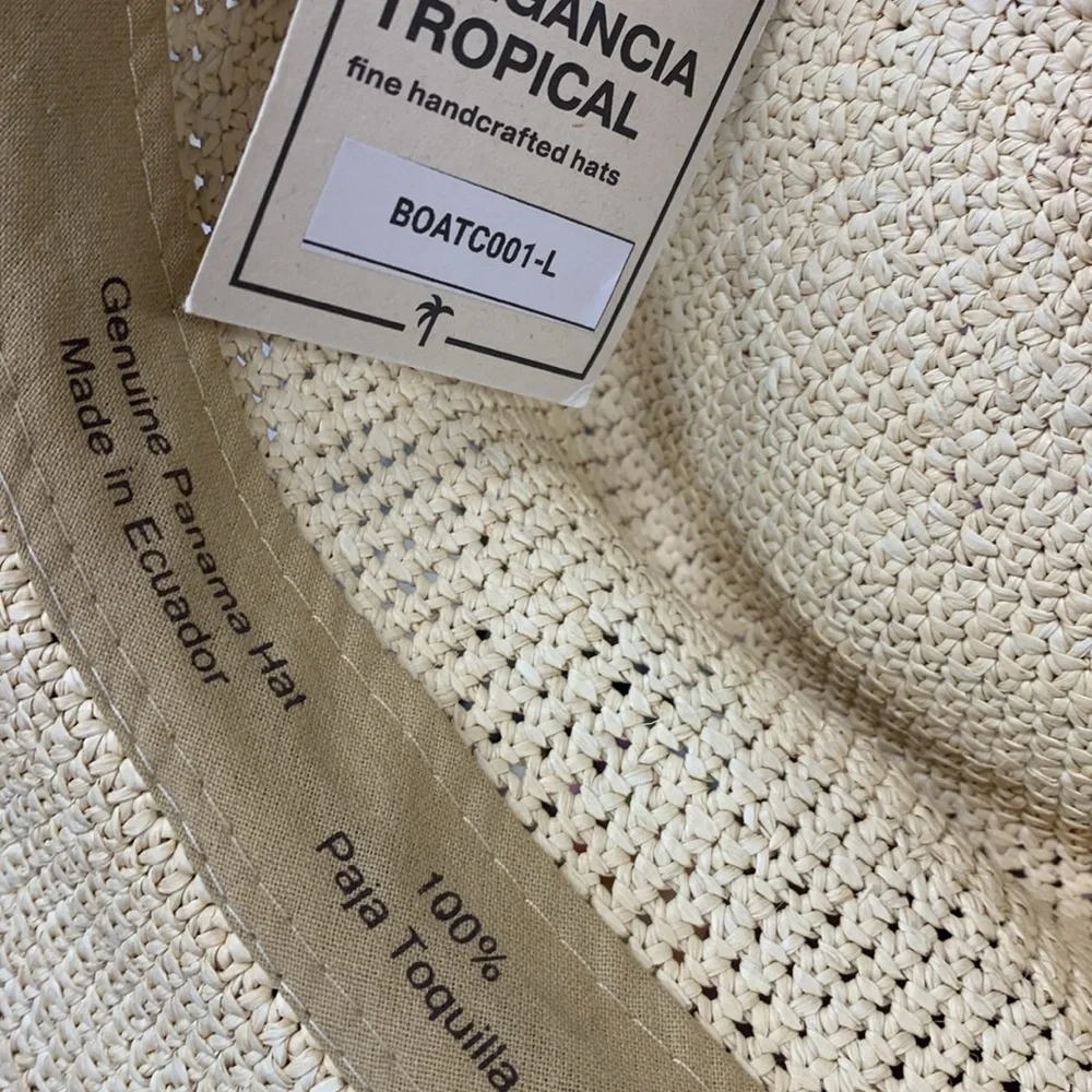 Anthropologie Eleganicia Tropical Boater hat new wtags